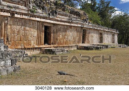 Exterior view of The Palace (Gran Palacio) at the Maya ruin site of Labna, Yucatan, Mexico View Large Photo Image Stock Photo - Exterior view of The Palace (Gran Palacio) at the Maya ruin site of Labna, Yucatan, Mexico . Fotosearch