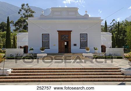 Facade of administrative building, Franshoek, Cape Winelands, Western Cape Province, South Africa View Large Photo Image Stock Photo - Facade of administrative building, Franshoek, Cape Winelands, Western Cape Province, South Africa . Fotosearch