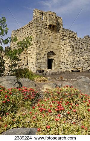 Facade of castle, Qasr Azraq, Jordan View Large Photo Image Picture - Facade of castle, Qasr Azraq, Jordan . Fotosearch