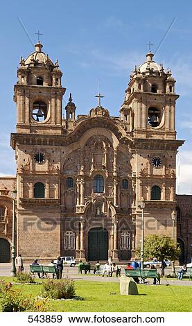 Facade of church, Iglesia La Compania De Jesus, Cuzco, Cusco Region, Peru View Large Photo Image Stock Photo - Facade of church, Iglesia La Compania De Jesus, Cuzco, Cusco Region, Peru . Fotosearch