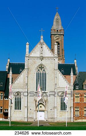 Facade of church, Tongerlo Abbey, Flanders, Belgium View Large Photo Image Stock Photograph - Facade of church, Tongerlo Abbey, Flanders, Belgium . Fotosearch