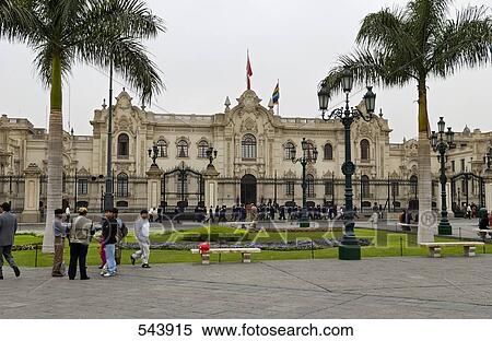 Facade of government building, Palacio De Gobierno, Lima, Lima Province, Lima Region, Peru View Large Photo Image Stock Photography - Facade of government building, Palacio De Gobierno, Lima, Lima Province, Lima Region, Peru . Fotosearch