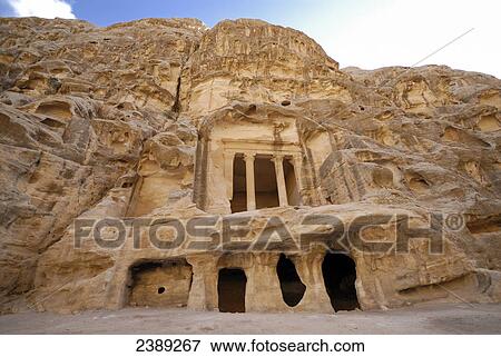 Facade of monastery, Beida, Petra, Wadi Musa, Jordan View Large Photo Image Stock Photo - Facade of monastery, Beida, Petra, Wadi Musa, Jordan . Fotosearch
