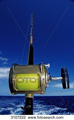 Fishing rod, Bahamas, Caribbean Sea, close-up View Large Photo Image Stock Image - Fishing rod, Bahamas, Caribbean Sea, close-up . Fotosearch
