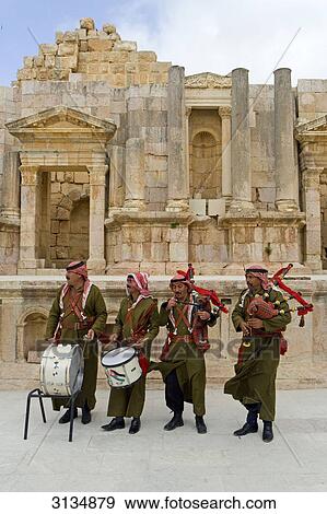 Four soldiers playing music in theatre, Gerasa, Jordan View Large Photo Image Stock Photo - Four soldiers playing music in theatre, Gerasa, Jordan . Fotosearch