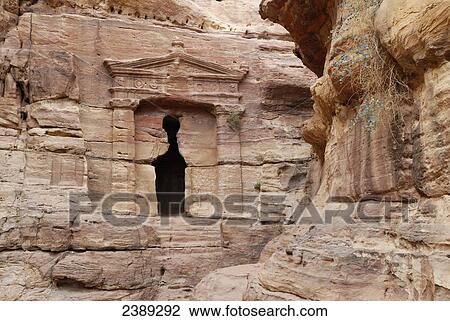 Gable carved on rock, Petra, Wadi Musa, Jordan View Large Photo Image Stock Image - Gable carved on rock, Petra, Wadi Musa, Jordan . Fotosearch