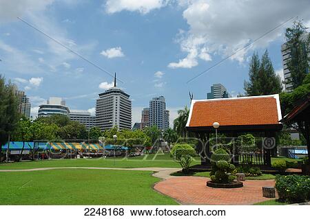 Gazebo in garden, Bangkok, Thailand View Large Photo Image Stock Photo - Gazebo in garden, Bangkok, Thailand . Fotosearch