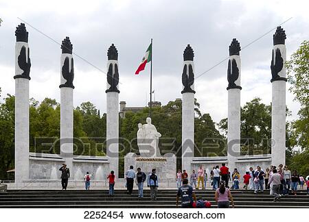 Group of tourists at memorial, Chapultepec Park, Mexico City, Mexico View Large Photo Image Picture - Group of tourists at memorial, Chapultepec Park, Mexico City, Mexico . Fotosearch