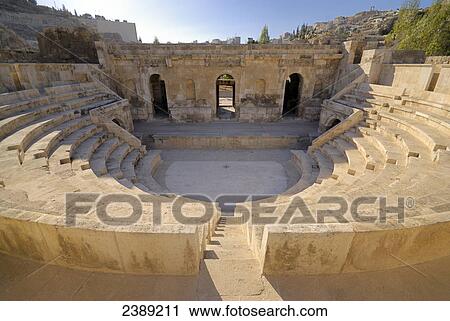 High angle view of empty seats of amphitheatre, Amman, Jordan View Large Photo Image Stock Image - High angle view of empty seats of amphitheatre, Amman, Jordan . Fotosearch