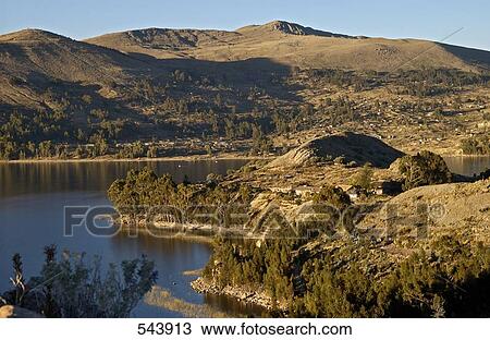 High angle view of lake on island, Suasi Island, Lake Titicaca, Peru View Large Photo Image Stock Image - High angle view of lake on island, Suasi Island, Lake Titicaca, Peru . Fotosearch
