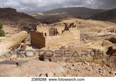 High angle view of old ruins of building, Petra, Wadi Musa, Jordan View Large Photo Image Stock Photo - High angle view of old ruins of building, Petra, Wadi Musa, Jordan . Fotosearch
