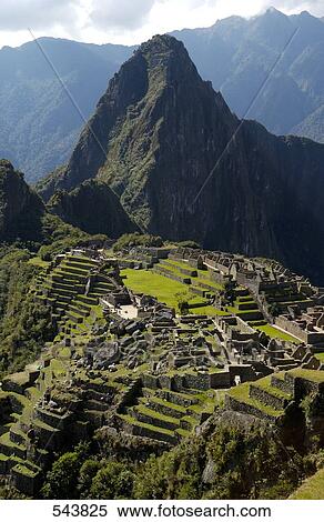 High angle view of old ruins on mountain, Inca Ruins, Machu Picchu, Cusco Region, Peru View Large Photo Image Stock Photography - High angle view of old ruins on mountain, Inca Ruins, Machu Picchu, Cusco Region, Peru . Fotosearch