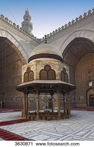 Inner courtyard of the Sultan Hassan Mosque, Cairo, Egypt View Large Photo Image Stock Image - Inner courtyard of the Sultan Hassan Mosque, Cairo, Egypt . Fotosearch