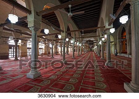 Interior shot of the Al-Azhar Mosque, Cairo, Egypt View Large Photo Image Picture - Interior shot of the Al-Azhar Mosque, Cairo, Egypt . Fotosearch