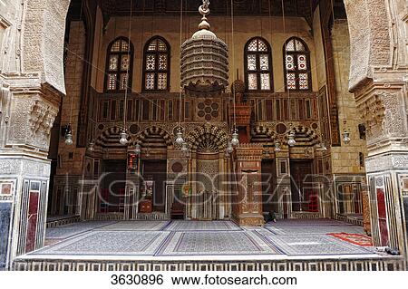 Interior shot of the Al-Ghouriyya Mosque, Cairo, Egypt View Large Photo Image Stock Photograph - Interior shot of the Al-Ghouriyya Mosque, Cairo, Egypt . Fotosearch