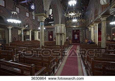 Interior shot of the Hanging Church, Cairo, Egypt View Large Photo Image Picture - Interior shot of the Hanging Church, Cairo, Egypt . Fotosearch