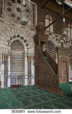 Interior shot of the Mosque of Sultan al-Muayyad, Cairo, Egypt View Large Photo Image Stock Image - Interior shot of the Mosque of Sultan al-Muayyad, Cairo, Egypt . Fotosearch
