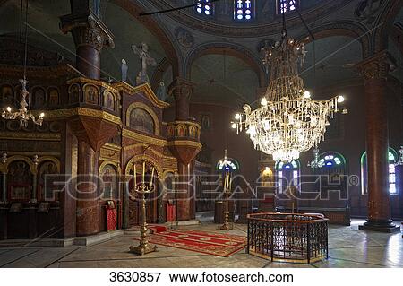 Interior shot of the Saint George Church, Cairo, Egypt View Large Photo Image Stock Photo - Interior shot of the Saint George Church, Cairo, Egypt . Fotosearch