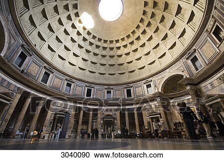 Interior view of the Pantheon with dome, wide-angle shot View Large Photo Image Stock Image - Interior view of the Pantheon with dome, wide-angle shot . Fotosearch