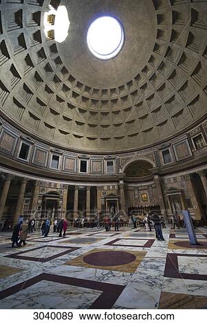 Interior view of the Pantheon with dome, wide-angle shot View Large Photo Image Stock Photo - Interior view of the Pantheon with dome, wide-angle shot . Fotosearch