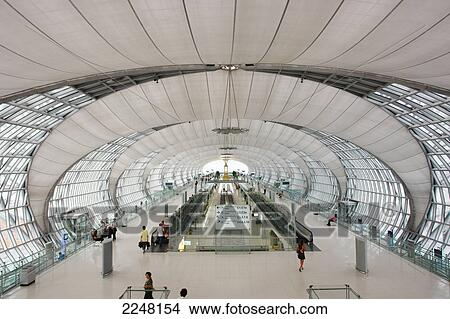 Interiors of airport, Suvarnabhumi Airport, Bangkok, Thailand View Large Photo Image Picture - Interiors of airport, Suvarnabhumi Airport, Bangkok, Thailand . Fotosearch