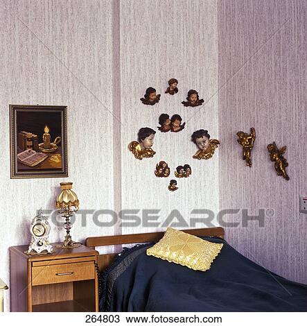 Stock Image - Interiors of bedroom . Fotosearch