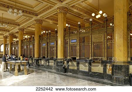 Interiors of post office, Palacio de Correos, Mexico City, Mexico View Large Photo Image Stock Image - Interiors of post office, Palacio de Correos, Mexico City, Mexico . Fotosearch