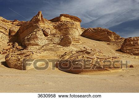 Landscape at Wadi Hitan, Libyan Desert, Egypt View Large Photo Image Stock Photo - Landscape at Wadi Hitan, Libyan Desert, Egypt . Fotosearch