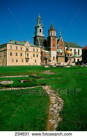 Lane in font of castle, Wawel Castle, Krakow, Poland View Large Photo Image Stock Image - Lane in font of castle, Wawel Castle, Krakow, Poland . Fotosearch