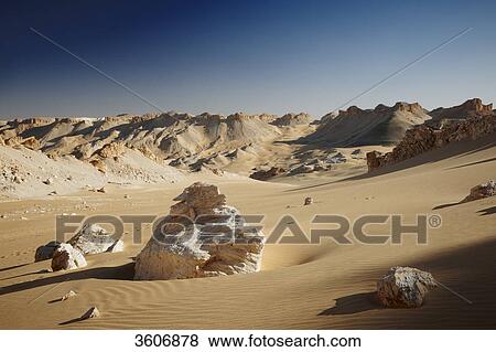 Stock Photo - Libyan Desert, near Oasis Dachla, Egypt, Africa . Fotosearch