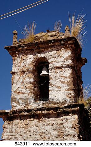 Low angle view of bell tower, Puno, Peru, South America View Large Photo Image Stock Image - Low angle view of bell tower, Puno, Peru, South America . Fotosearch