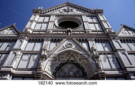 Low angle view of church, Basilica Of Santa Croce, Florence, Tuscany, Italy View Large Photo Image Stock Image - Low angle view of church, Basilica Of Santa Croce, Florence, Tuscany, Italy . Fotosearch