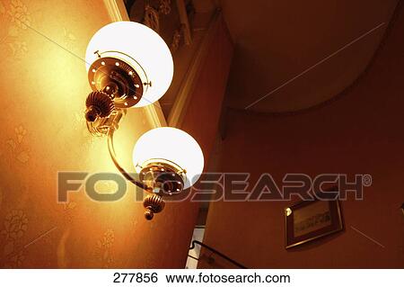 Low angle view of lamp shade View Large Photo Image Stock Photograph - Low angle view of lamp shade . Fotosearch