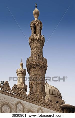 Minaret of the Al-Azhar Mosque, Cairo, Egypt View Large Photo Image Stock Image - Minaret of the Al-Azhar Mosque, Cairo, Egypt . Fotosearch