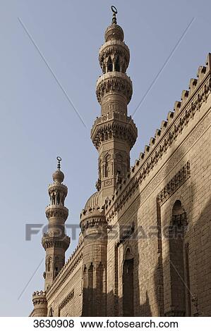 Minaret of the Al-Rifai Mosque, Cairo, Egypt View Large Photo Image Stock Photo - Minaret of the Al-Rifai Mosque, Cairo, Egypt . Fotosearch
