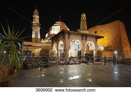 Stock Image - Mosque of Abu el-Haggag, Temple of Luxor, Luxor, Egypt, Africa . Fotosearch