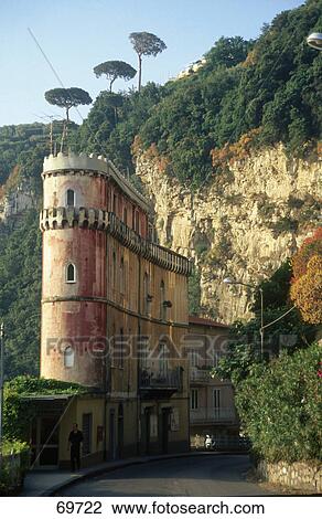 Old building along street, Selerno, Amalfi Coast, Campania, Italy View Large Photo Image Stock Image - Old building along street, Selerno, Amalfi Coast, Campania, Italy . Fotosearch