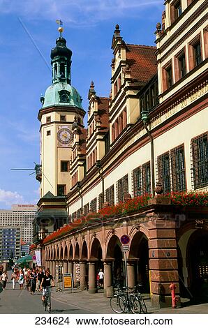 Old City Hall at Market Square, Leipzig, Saxony, Germany View Large Photo Image Picture - Old City Hall at Market Square, Leipzig, Saxony, Germany . Fotosearch