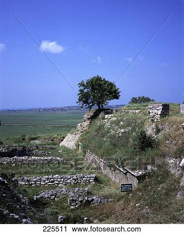 Old ruins at excavation site on landscape View Large Photo Image Stock Image - Old ruins at excavation site on landscape . Fotosearch