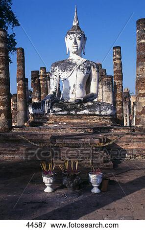 Old ruins of Buddhist temple, Wat Mahathat, Sukhothai, Thailand View Large Photo Image Stock Photo - Old ruins of Buddhist temple, Wat Mahathat, Sukhothai, Thailand . Fotosearch
