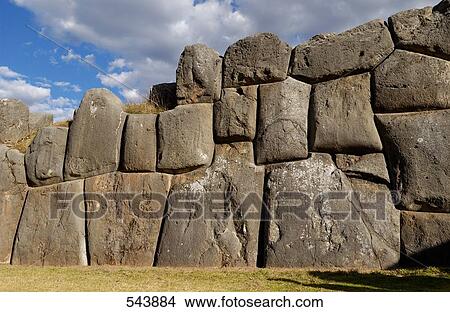 Old ruins of fortified wall, Sacsayhuaman, Cuzco, Cusco Region, Peru View Large Photo Image Picture - Old ruins of fortified wall, Sacsayhuaman, Cuzco, Cusco Region, Peru . Fotosearch