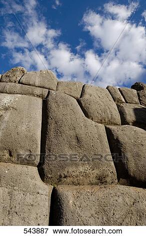 Old ruins of fortified wall, Sacsayhuaman, Cuzco, Cusco Region, Peru View Large Photo Image Stock Photo - Old ruins of fortified wall, Sacsayhuaman, Cuzco, Cusco Region, Peru . Fotosearch