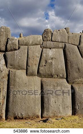 Old ruins of fortified wall, Sacsayhuaman, Cuzco, Cusco Region, Peru View Large Photo Image Stock Photograph - Old ruins of fortified wall, Sacsayhuaman, Cuzco, Cusco Region, Peru . Fotosearch