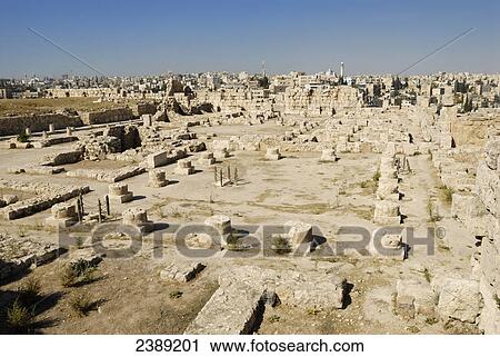 Old ruins of temple, Jabal el Qala, Amman, Jordan View Large Photo Image Stock Image - Old ruins of temple, Jabal el Qala, Amman, Jordan . Fotosearch