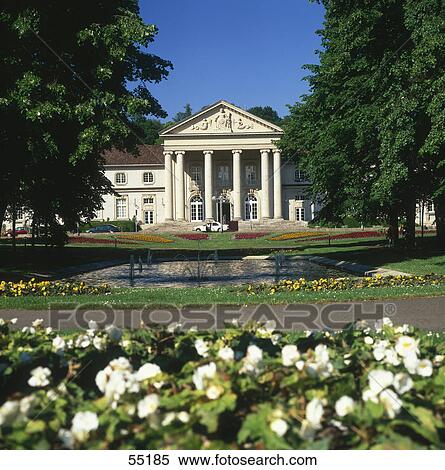 Stock Photography - Park in front of casino, Aachen Casino, Achen, North Rhine-Westphalia, Germany . Fotosearch