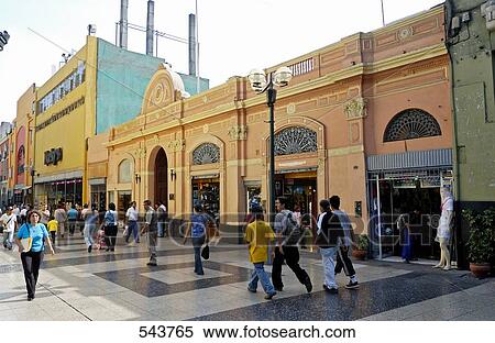 People walking on pedestrian walkway in market, Lima, Lima Province, Lima Region, Peru View Large Photo Image Stock Photography - People walking on pedestrian walkway in market, Lima, Lima Province, Lima Region, Peru . Fotosearch