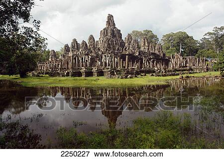 Pond in front of old ruins of temple, Siem Reap, Cambodia View Large Photo Image Stock Photo - Pond in front of old ruins of temple, Siem Reap, Cambodia . Fotosearch