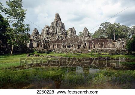 Pond in front of old ruins of temple, Siem Reap, Cambodia View Large Photo Image Stock Photo - Pond in front of old ruins of temple, Siem Reap, Cambodia . Fotosearch