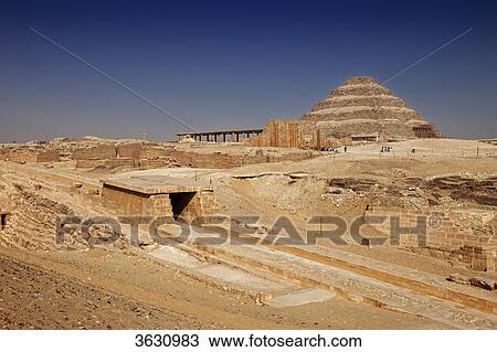 Stock Image - Ramp of Wenis at the step pyramid of Djoser, Saqqara, Egypt . Fotosearch