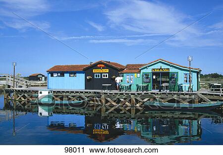 Restaurant at the waterfront, France View Large Photo Image Stock Image - Restaurant at the waterfront, France . Fotosearch